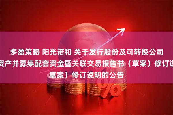 多盈策略 阳光诺和 关于发行股份及可转换公司债券购买资产并募集配套资金暨关联交易报告书（草案）修订说明的公告