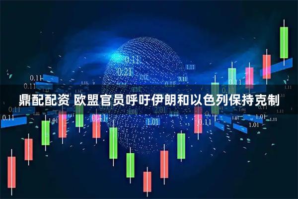鼎配配资 欧盟官员呼吁伊朗和以色列保持克制